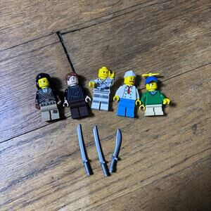 Assorted LEGO Mini Figure LOT Minifig Chef Inmate Boy with Swords